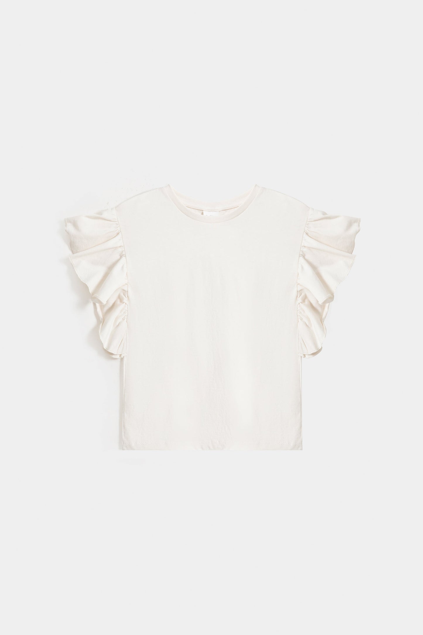 Basic T-Shirt With Ruffle Details