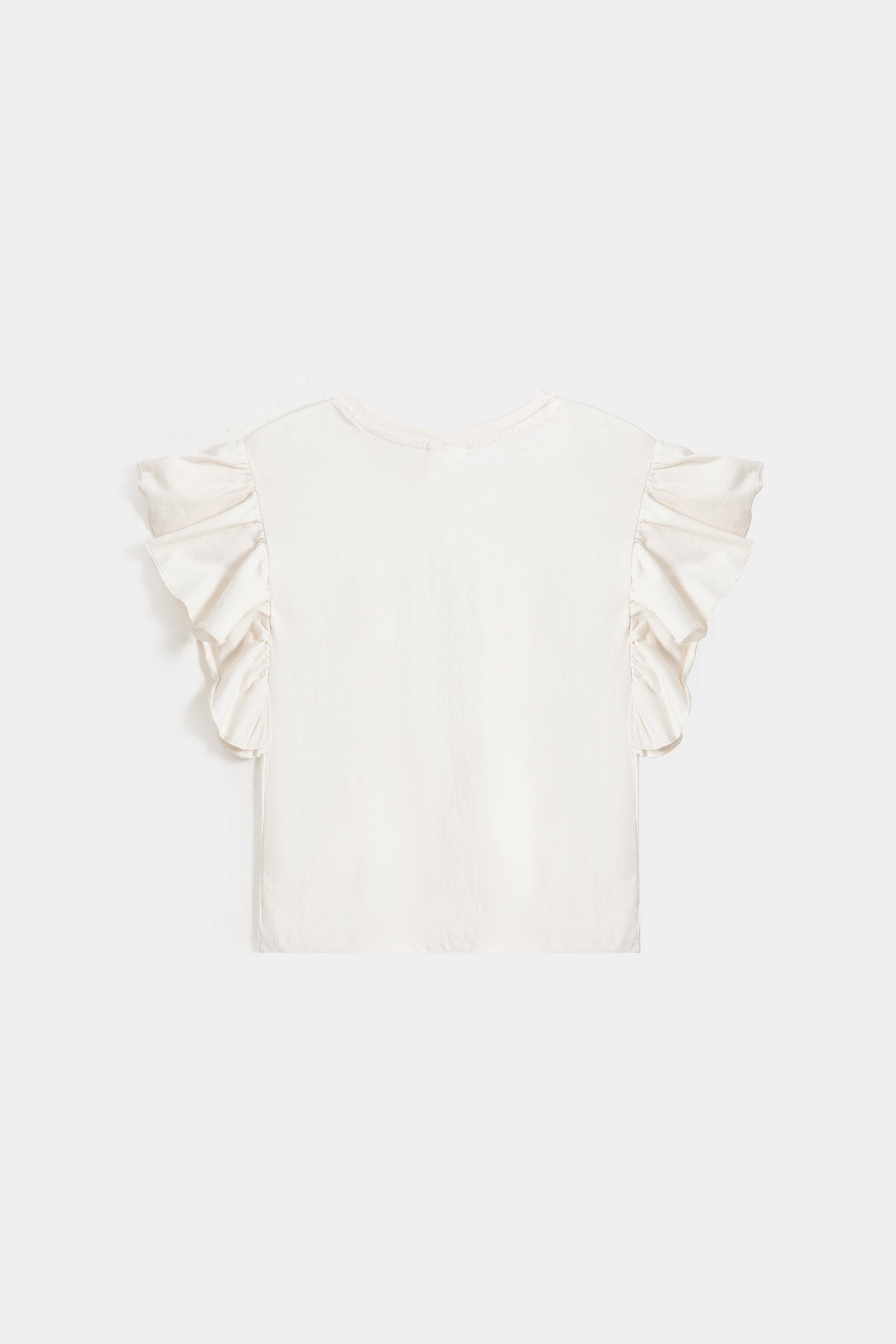 Basic T-Shirt With Ruffle Details