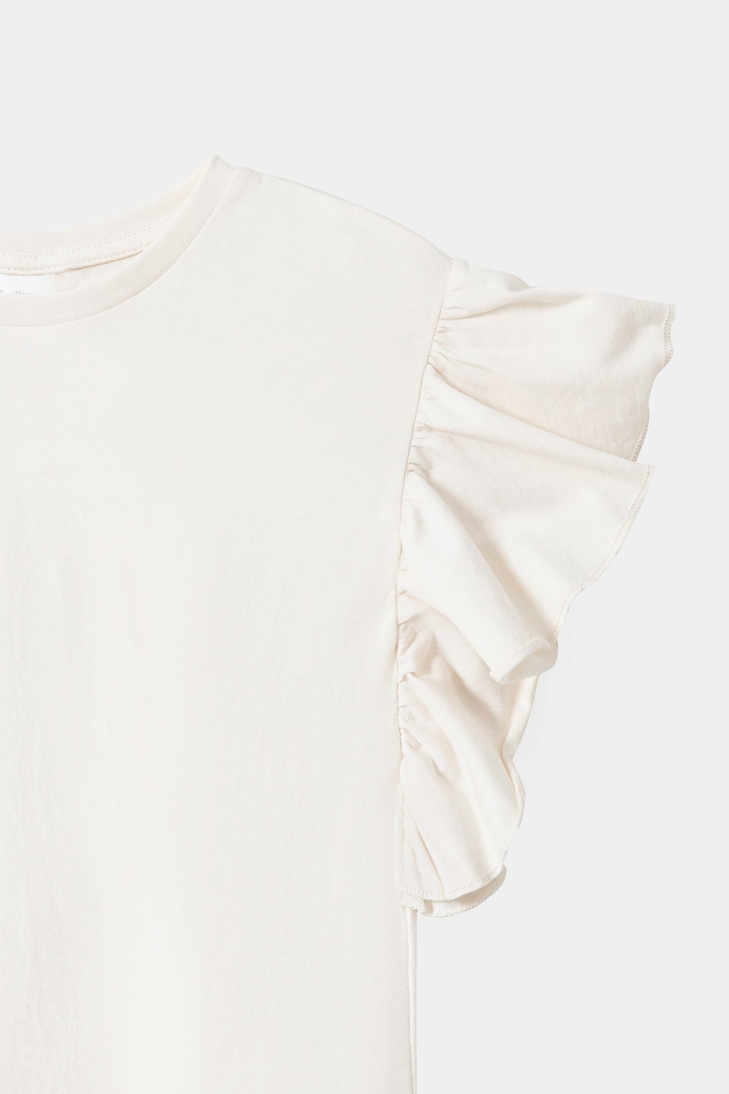 Basic T-Shirt With Ruffle Details