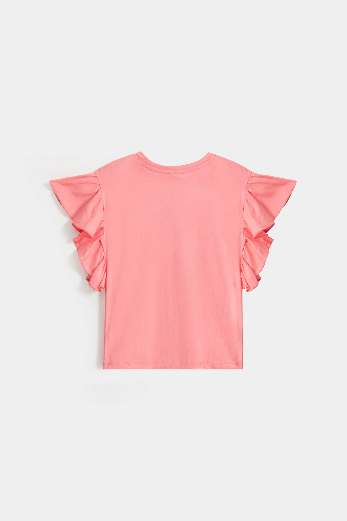 Basic T-Shirt With Ruffle Details