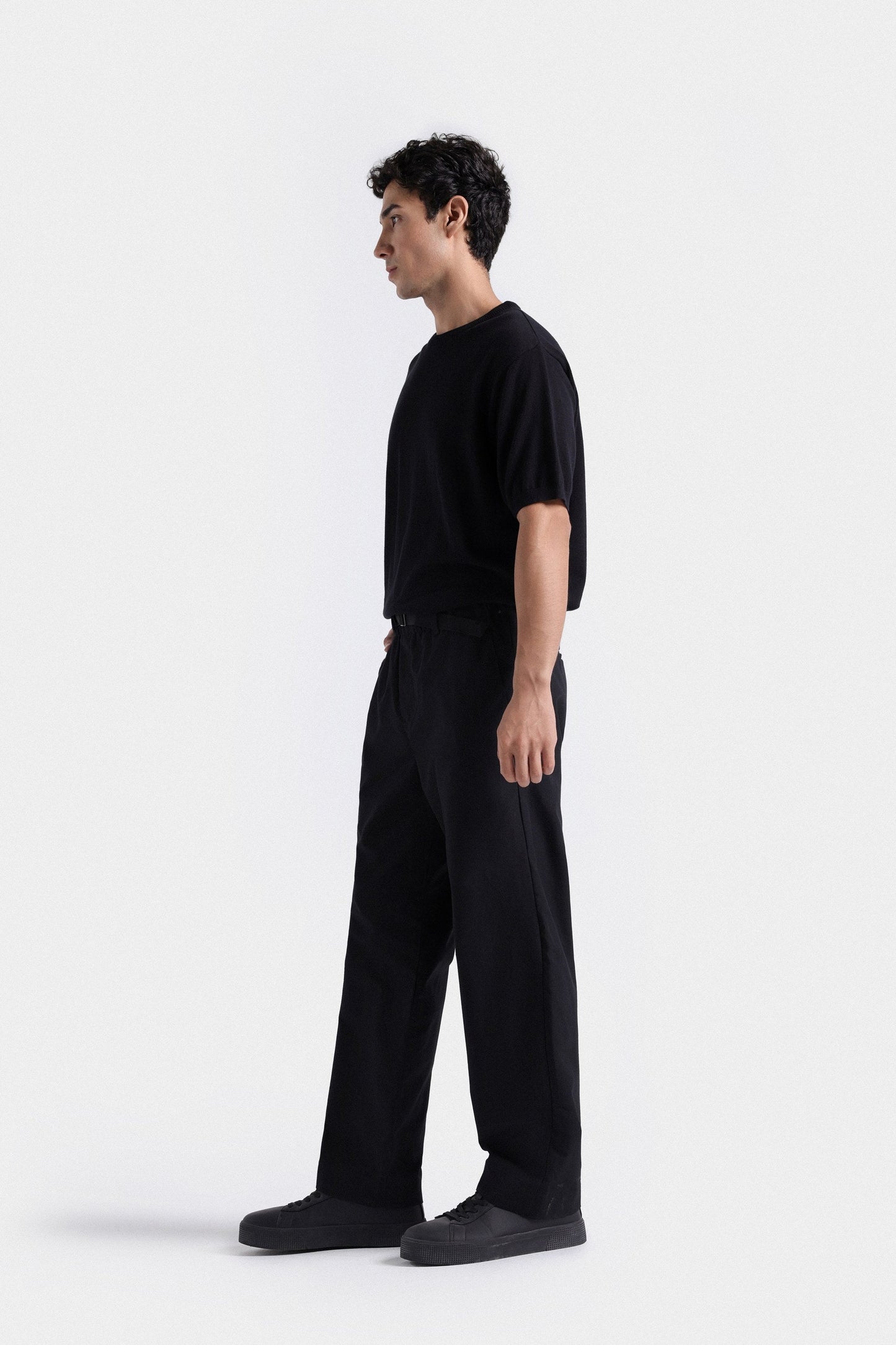 Front Pleated Straight Pants