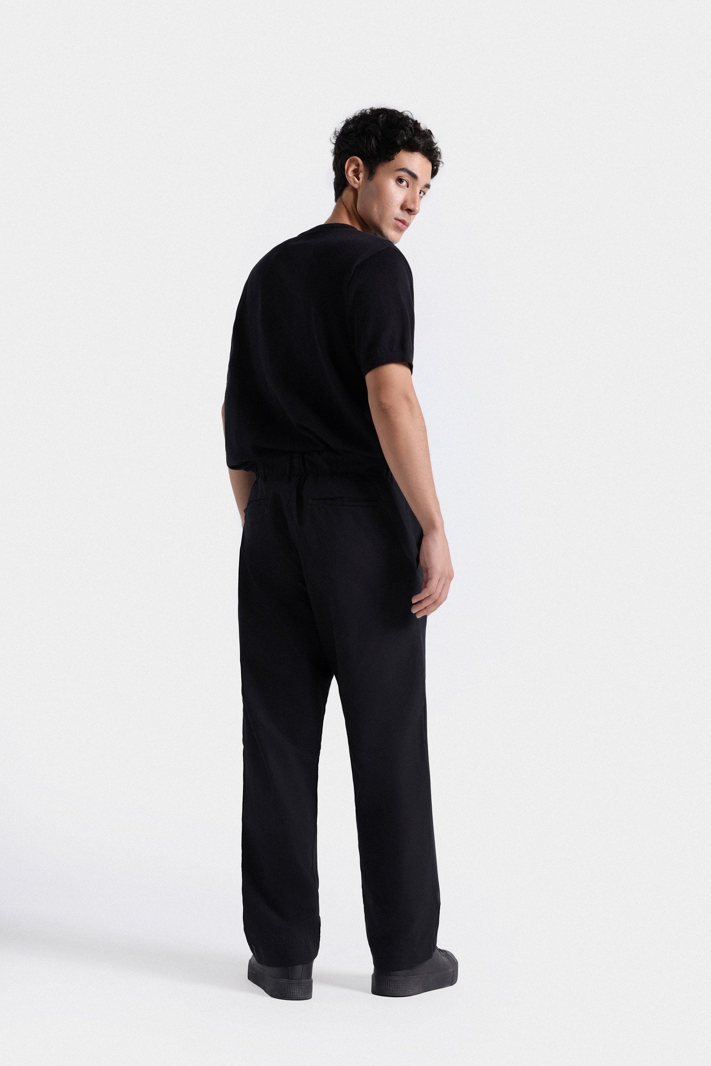 Front Pleated Straight Pants